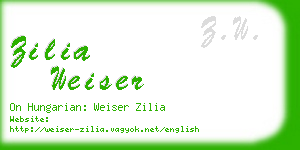 zilia weiser business card